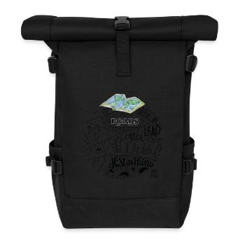 Voyage - Sac à dos roll top - noir - Devant