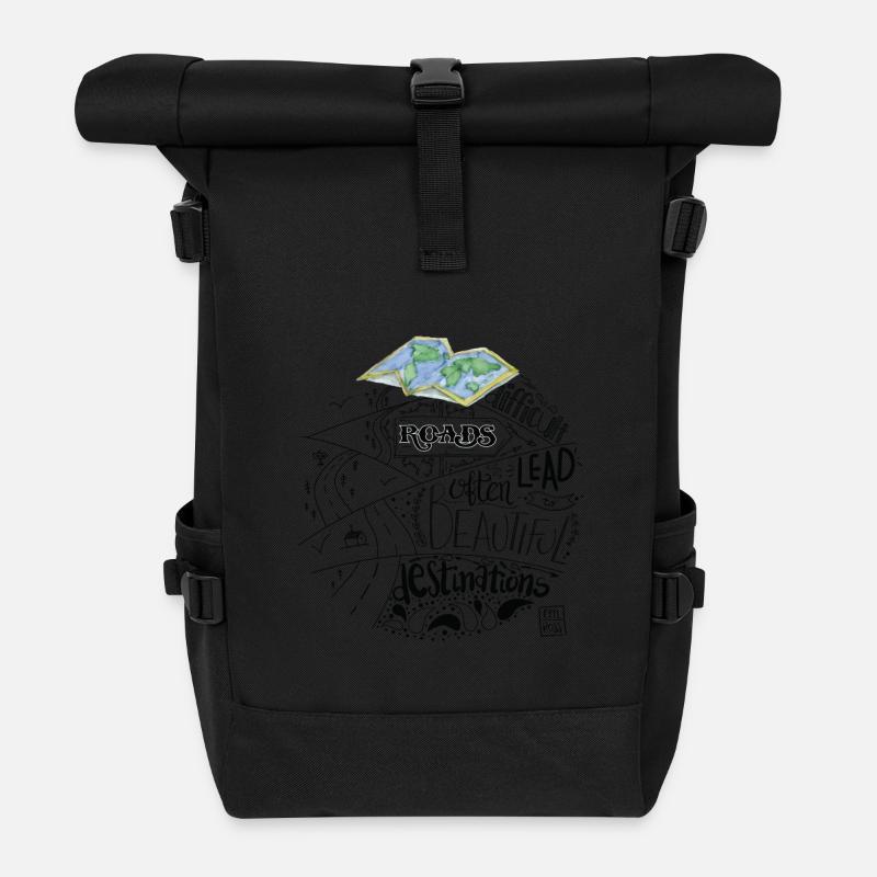 Reisen - Rolltop Rucksack - Schwarz