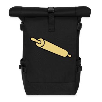 rolling_pin - Rolltop Rucksack - Schwarz - Vorne