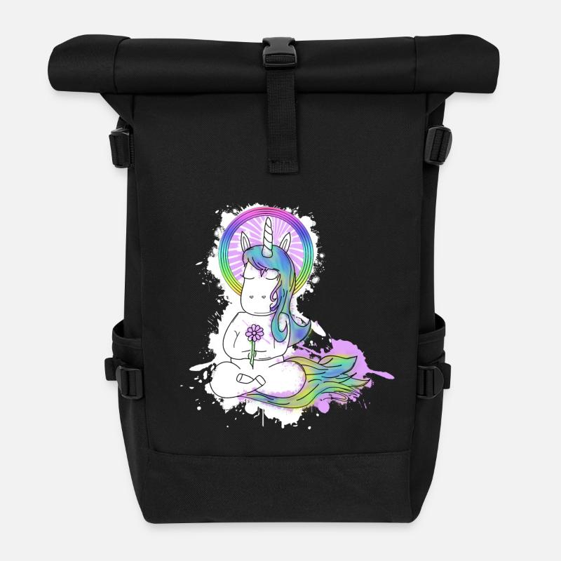 Niedliches BuddhaCorn :) - Rolltop Rucksack - Schwarz