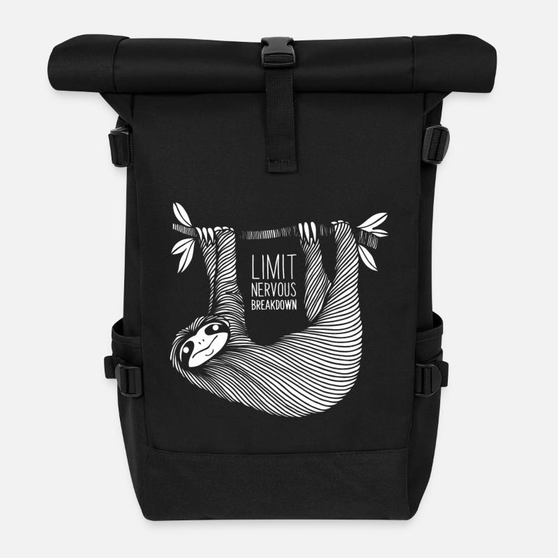 Le paresseux, animal, limit nervous breakdown - Sac à dos roll top - noir
