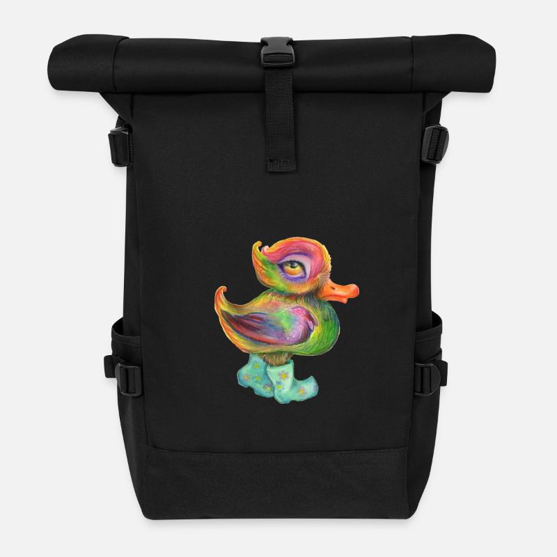 Snozzleberryduck's autumn stroll - Rolltop Rucksack - Schwarz