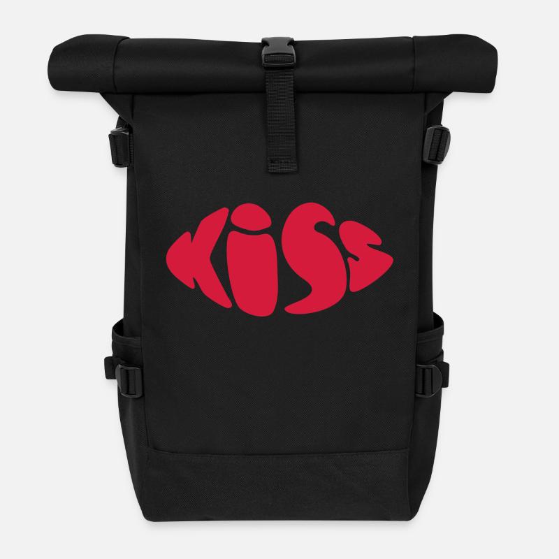 Kuss - Roll Top Backpack - black