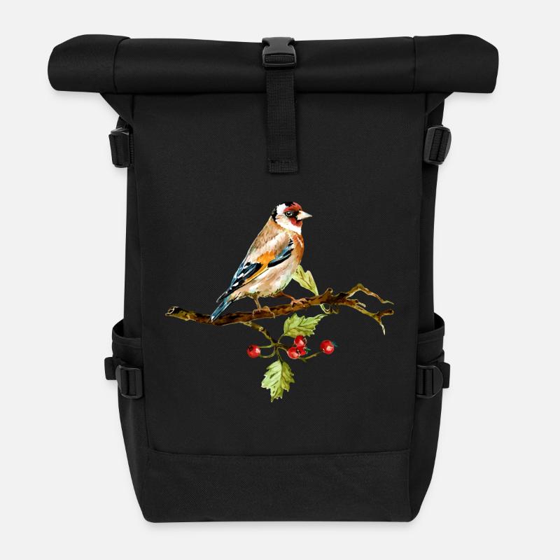 Vogel - Rolltop Rucksack - Schwarz