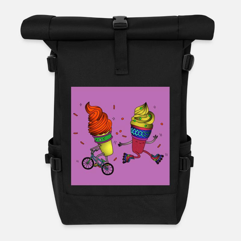 Ice one Skates - Rolltop Rucksack - Schwarz