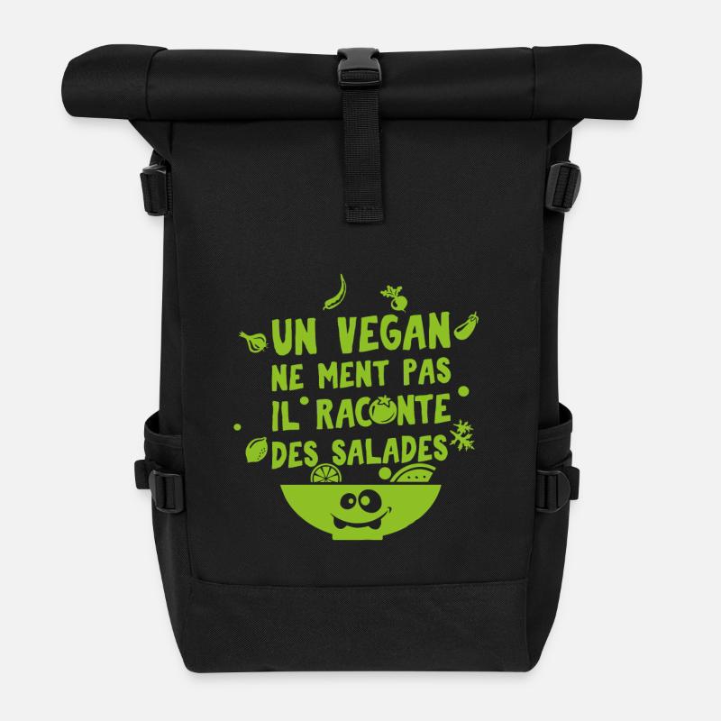 VEGAN - Sac à dos roll top - noir