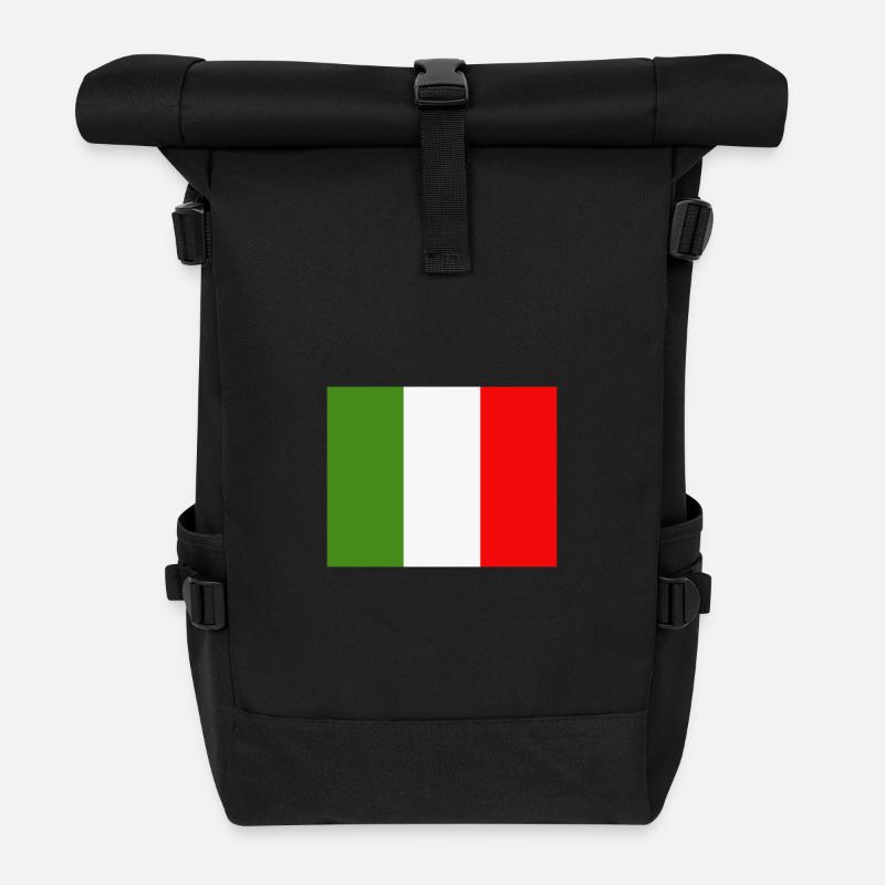 Italien Flagge - Rolltop Rucksack - Schwarz