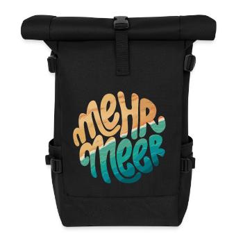 mehr meer - Rolltop Rucksack - Schwarz - Vorne