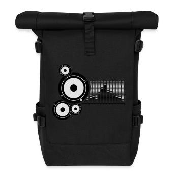 musik - Rolltop Rucksack - Schwarz - Vorne