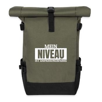 Niveau ist anpassungsfähig Versaut Schwarzer Humor - Rolltop Rucksack - Olive/Schwarz - Vorne
