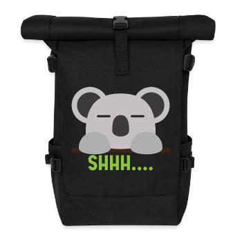 Koala 03 - Roll Top Backpack - black - Front