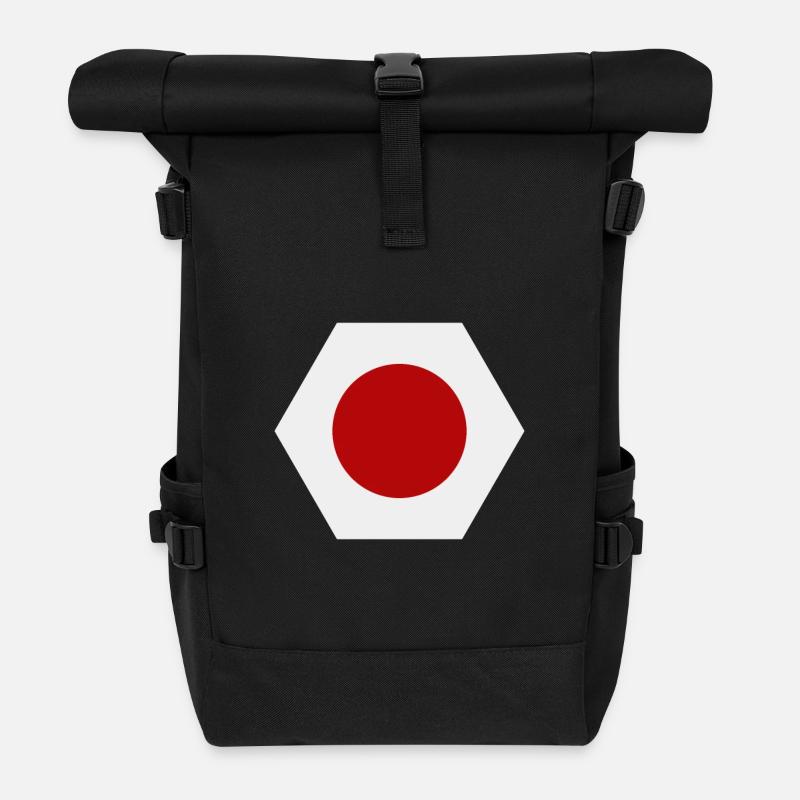 drapeau du japon - Sac à dos roll top - noir