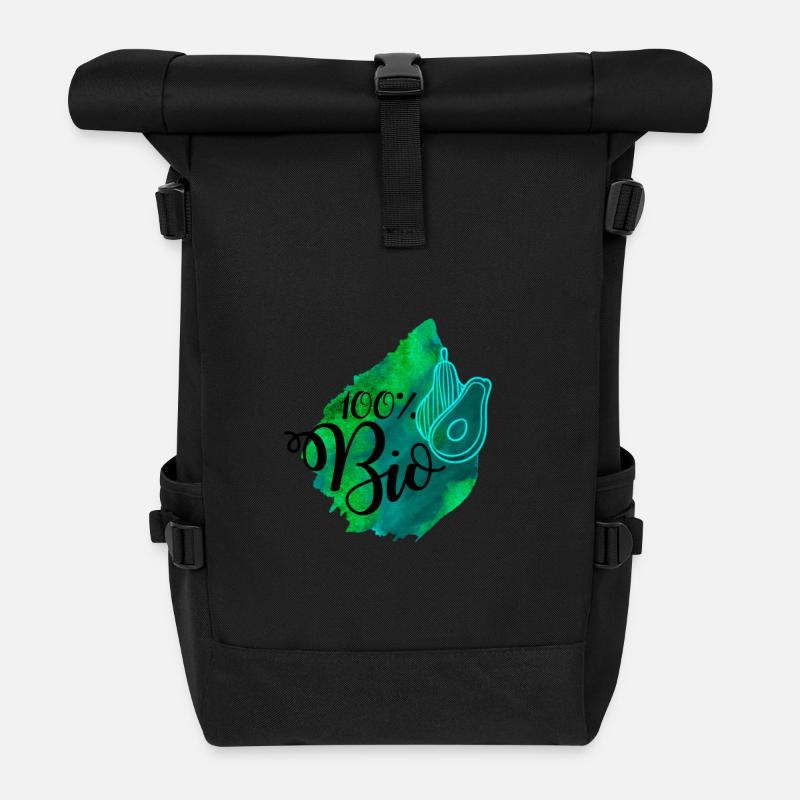 Veganer Vegetarier Tierschutz Geschenkidee - Rolltop Rucksack - Schwarz