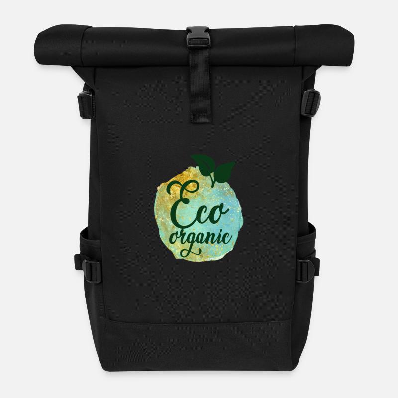 Veganer Vegetarier Tierschutz Geschenkidee - Rolltop Rucksack - Schwarz