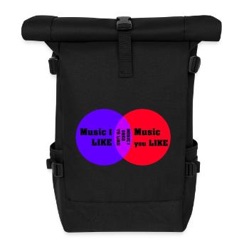 Musique que j'aime, la musique que vous aimez - Sac à dos roll top - noir - Devant