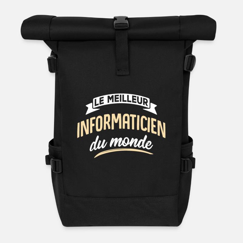 Meilleur informaticien - Sac à dos roll top - noir