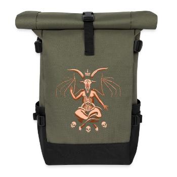 Baphomet - Roll Top Backpack - olive/black - Front
