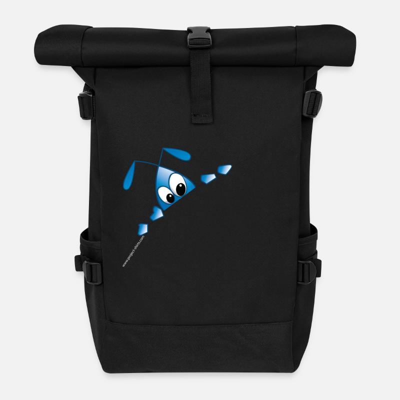 snoopy ant - Roll Top Backpack - black