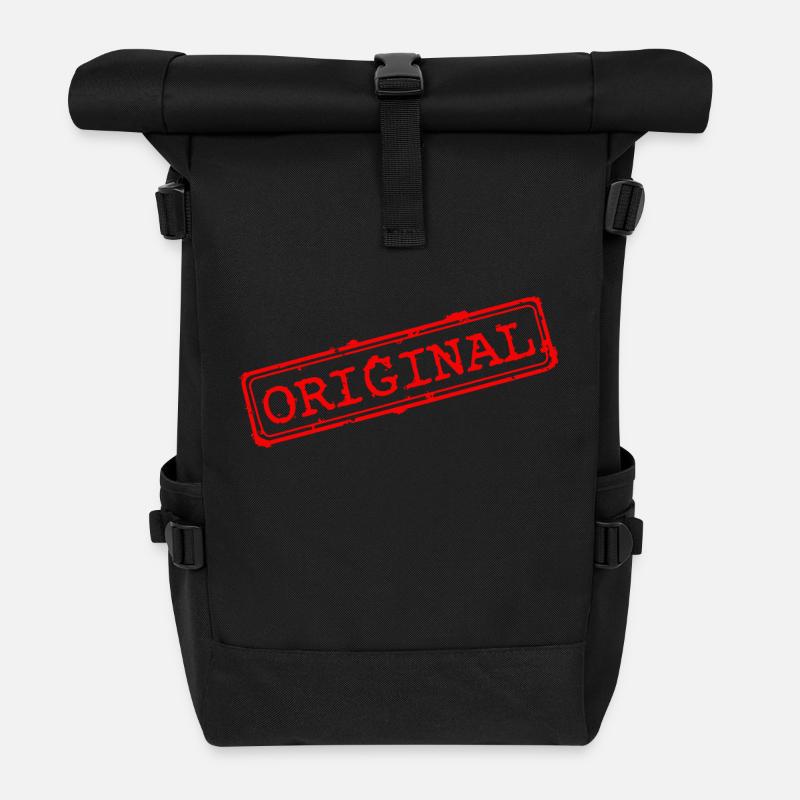 Original stamp - Roll Top Backpack - black