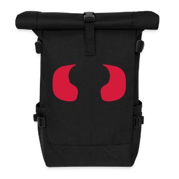 Satan Devil demon horns evil - Roll Top Backpack - black - Front