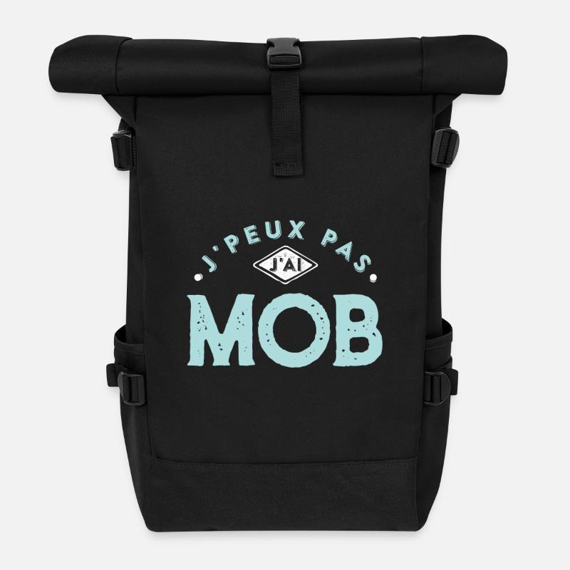 J'peux pas j'ai mob - Sac à dos roll top - noir