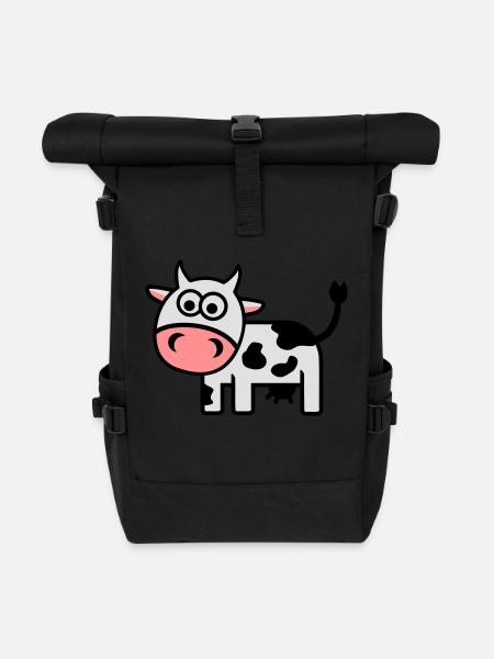 Kuh - Rolltop Rucksack - Schwarz