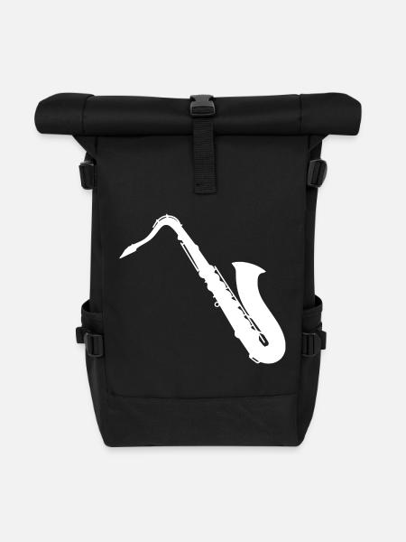 Saxophon - Rolltop Rucksack - Schwarz