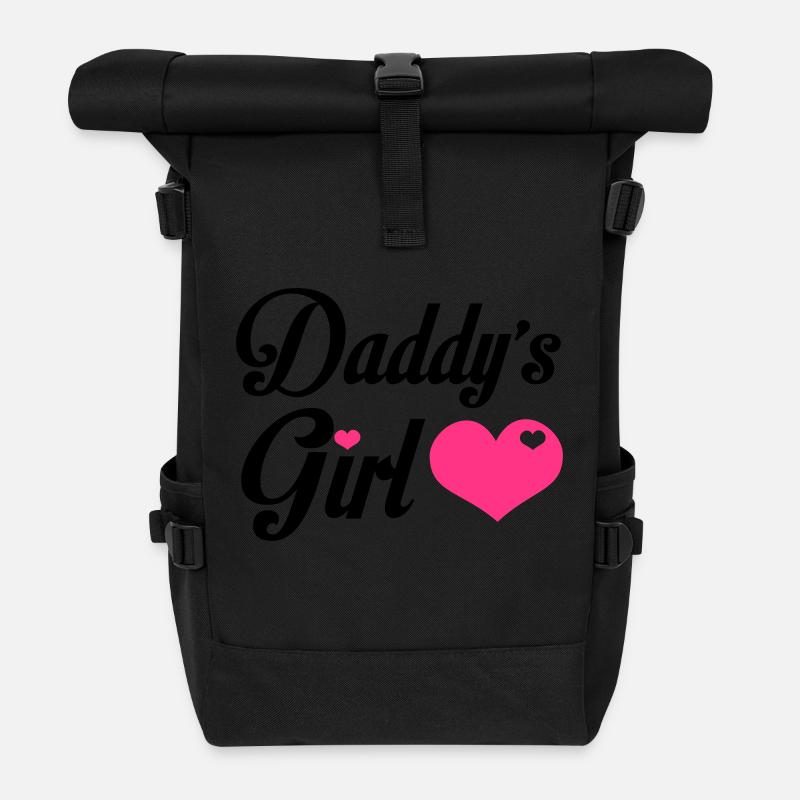 Daddy's Girl - Rolltop Rucksack - Schwarz