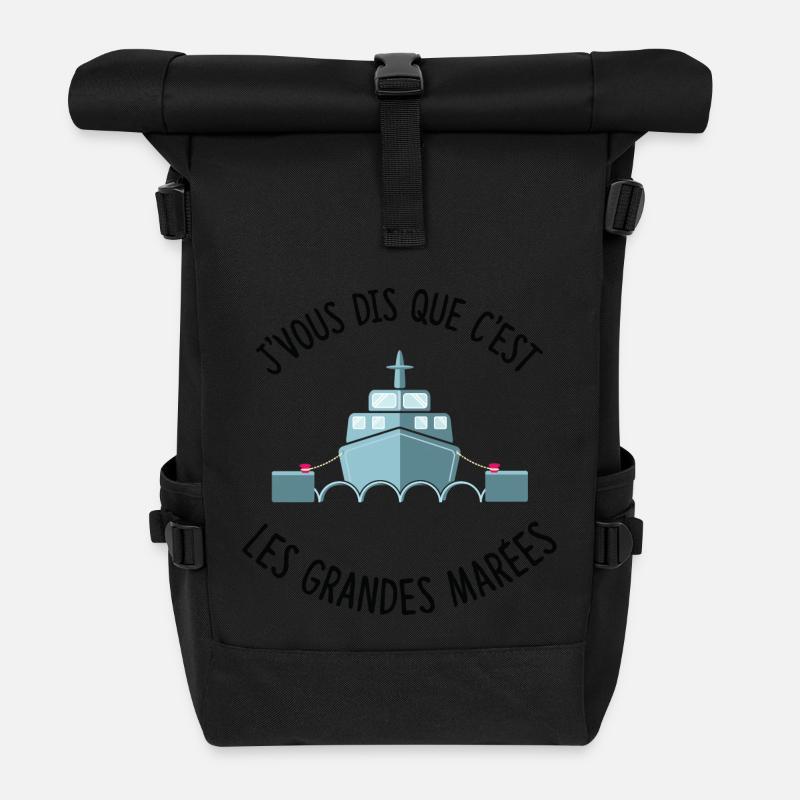 François l'embrouille garde maritime - Sac à dos roll top - noir