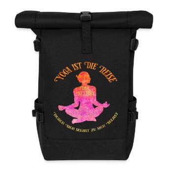 Yoga ist die Reise des Selbst - Rolltop Rucksack - Schwarz - Vorne
