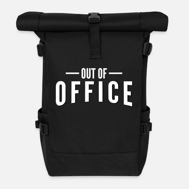 Out of Office - Roll Top Backpack - black