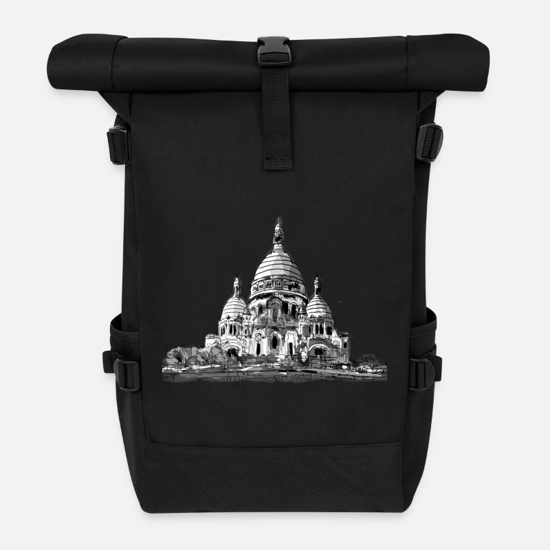 Sacré-Cœur de Montmartre - Rolltop Rucksack - Schwarz