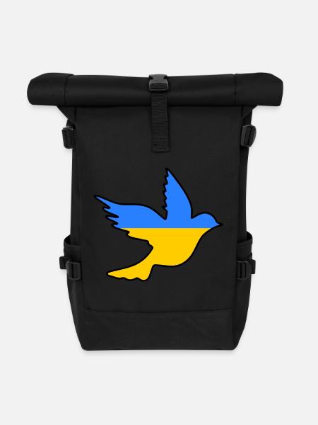 Ukraine - Rolltop Rucksack - Schwarz