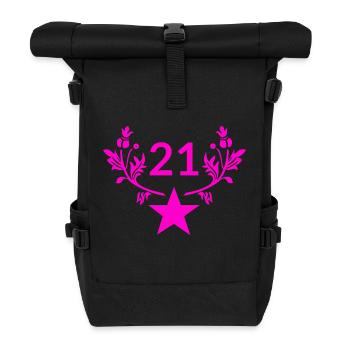Geburtstag - Rolltop Rucksack - Schwarz - Vorne