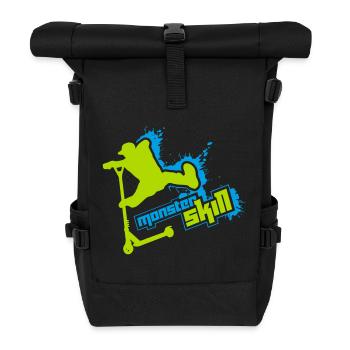 Scooter Stunt Skills - Rolltop Rucksack - Schwarz - Vorne