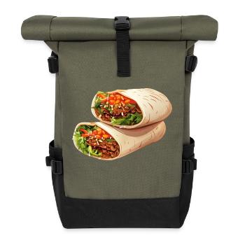 Döner Wrap Dürüm Culinary Street Food Design - Sac à dos roll top - olive/noir - Devant