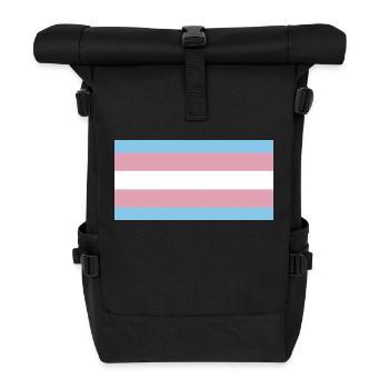 Trans Pride - Roll Top Backpack - black - Front