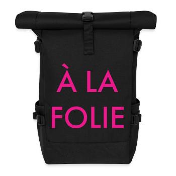 a la folie - Sac à dos roll top - noir - Devant