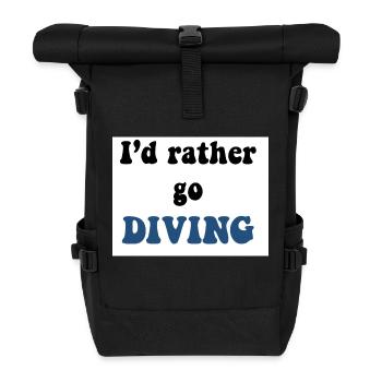 Autocollant Diving Diver - Sac à dos roll top - noir - Devant