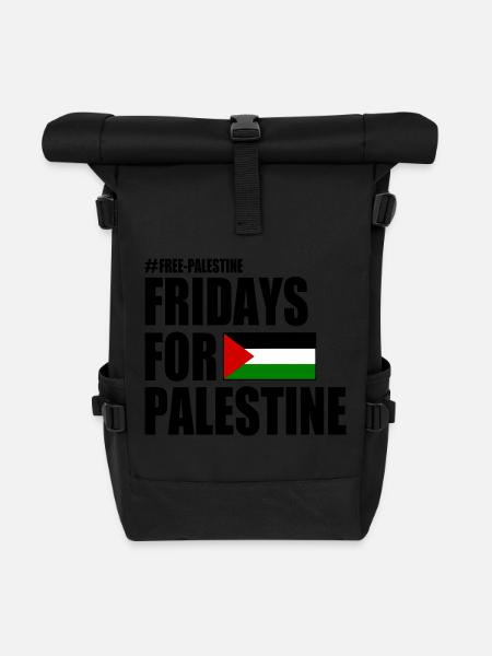 Free palestine fridays for palestine - Rolltop Rucksack - Schwarz