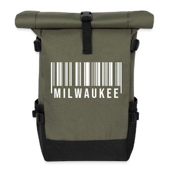 Code à barres Milwaukee - Sac à dos roll top - olive/noir - Devant
