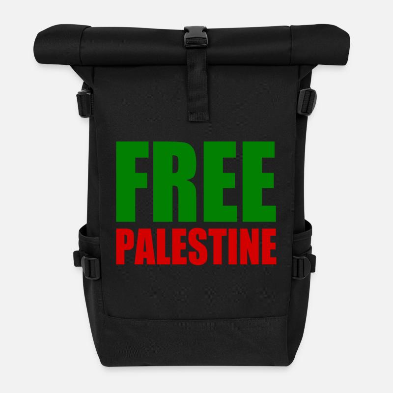 Free palestine - Sac à dos roll top - noir