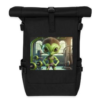 Mignon petit extraterrestre vie quotidienne - salle d’entraînement - Sac à dos roll top - noir - Devant