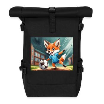mignon petit renard démon vie quotidienne - football - Sac à dos roll top - noir - Devant