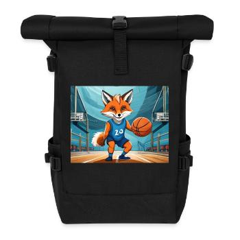 Mignon petit renard démon vie quotidienne - biscuits - Sac à dos roll top - noir - Devant