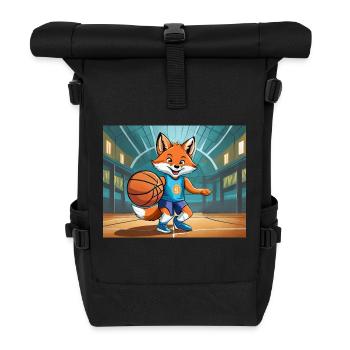 mignon petit renard démon vie quotidienne - basket-ball - Sac à dos roll top - noir - Devant
