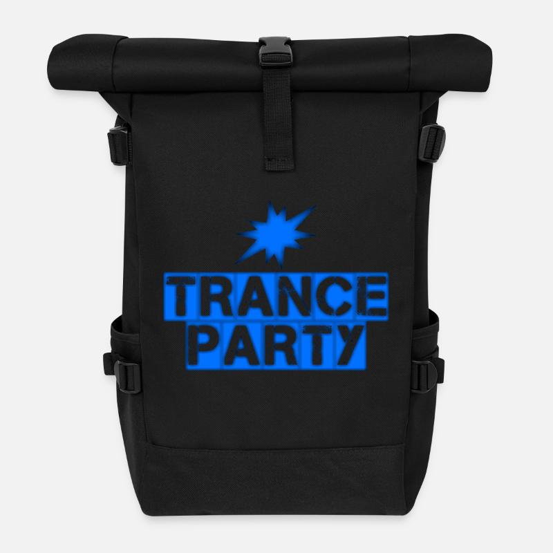 Trance Party - Rolltop Rucksack - Schwarz
