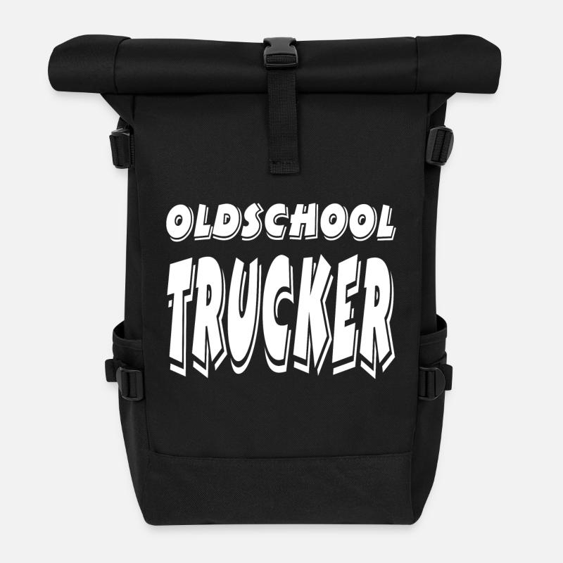 Trucker - Rolltop Rucksack - Schwarz