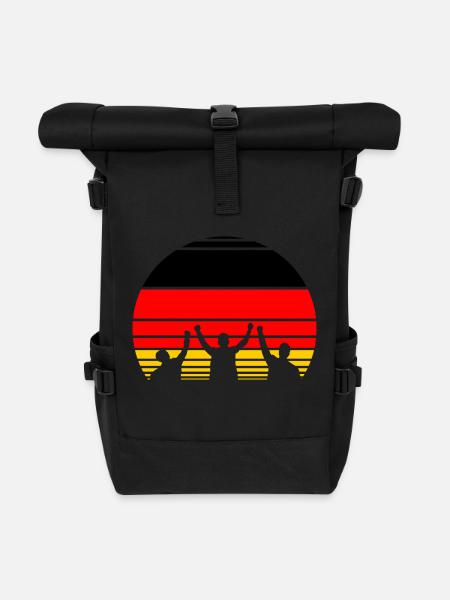 Deutschland Tor & Sieg: Retro Sunset Jubel 2024 - Rolltop Rucksack - Schwarz