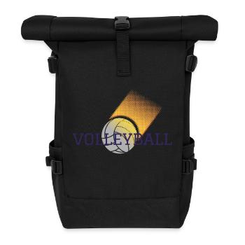 Volleyball - Rolltop Rucksack - Schwarz - Vorne